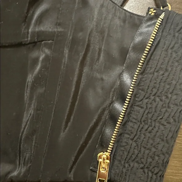 Babaton Black Camisole Cropped Women's Top Zip Back Large - Picture 4 of 6